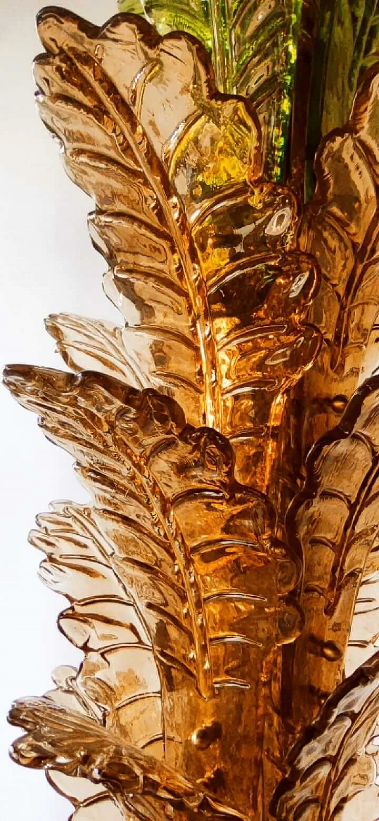 Brass and Murano glass palm lamp, 1970s 13