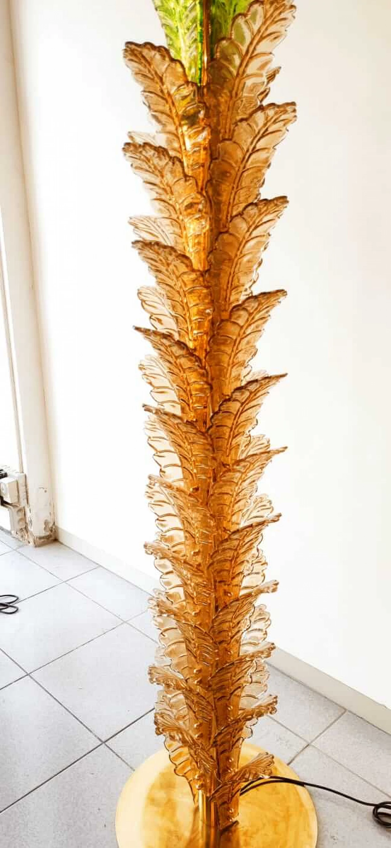 Brass and Murano glass palm lamp, 1970s 20