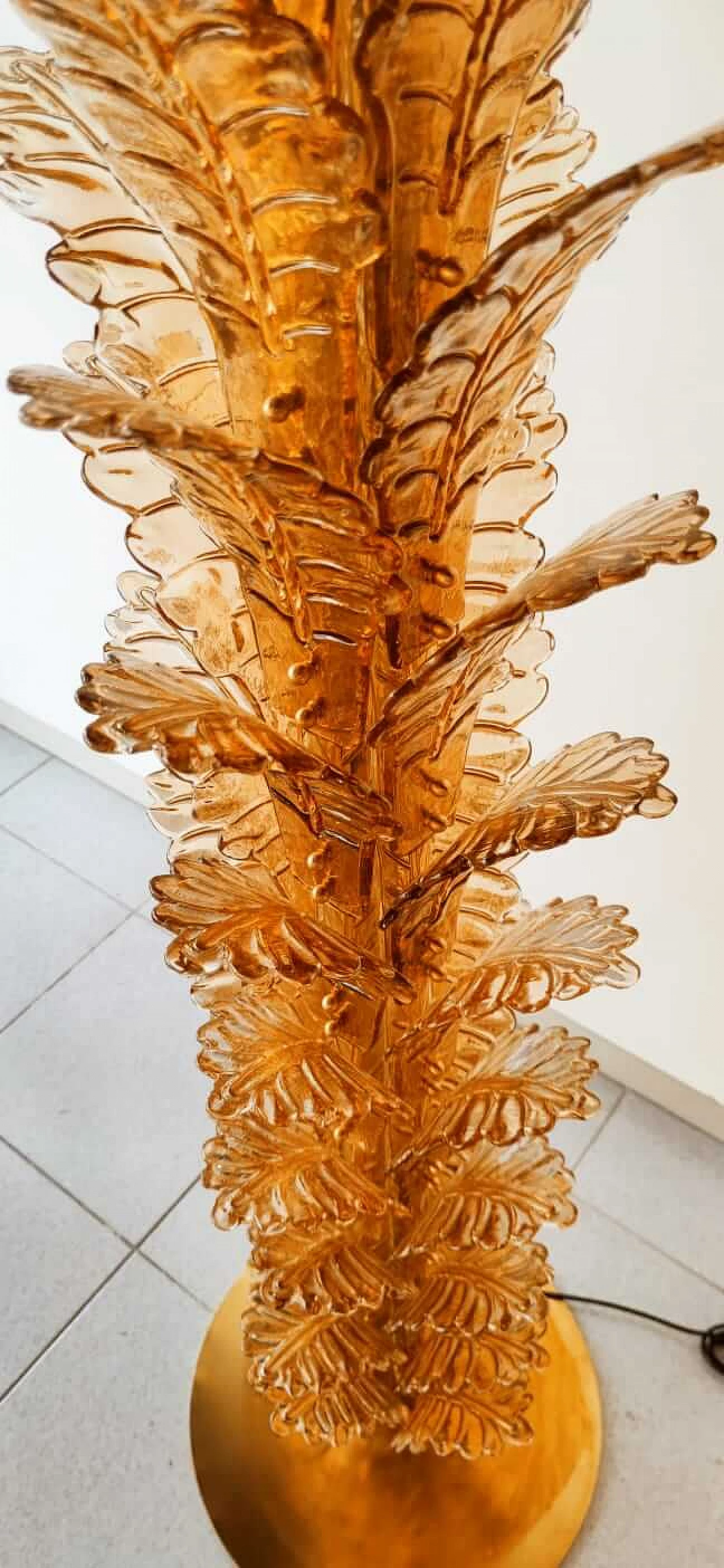 Brass and Murano glass palm lamp, 1970s 25
