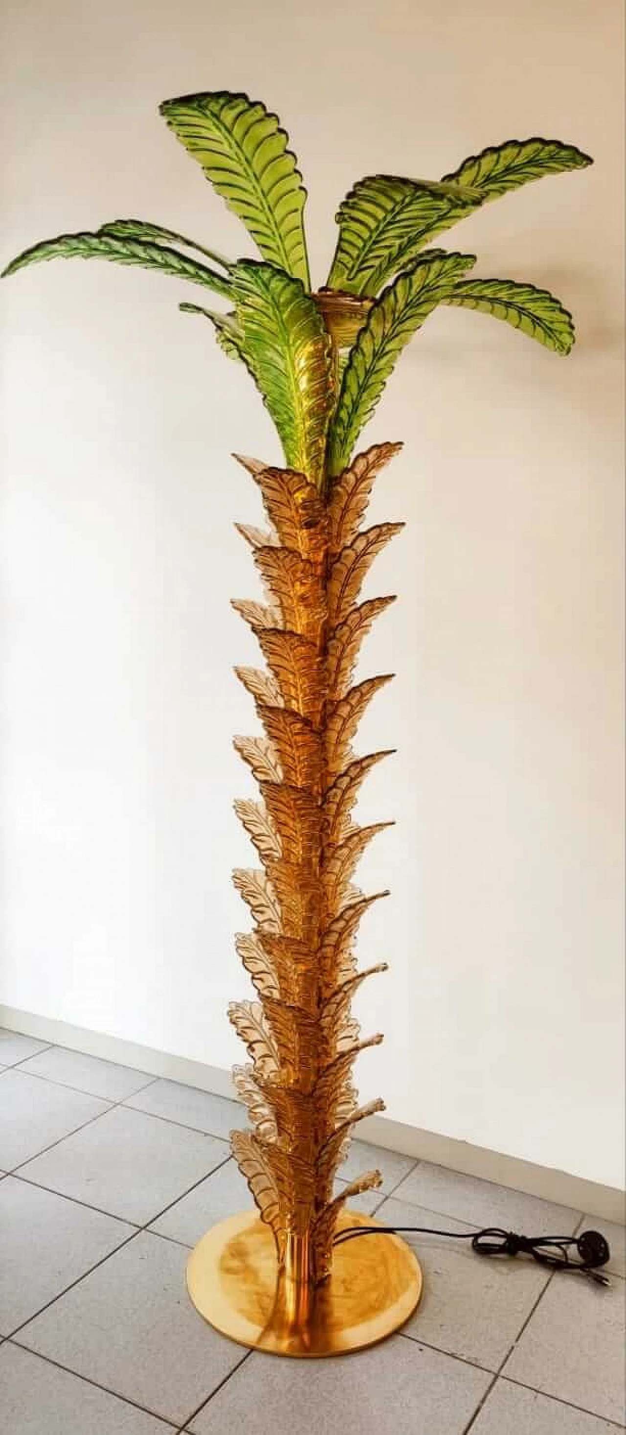 Brass and Murano glass palm lamp, 1970s 26