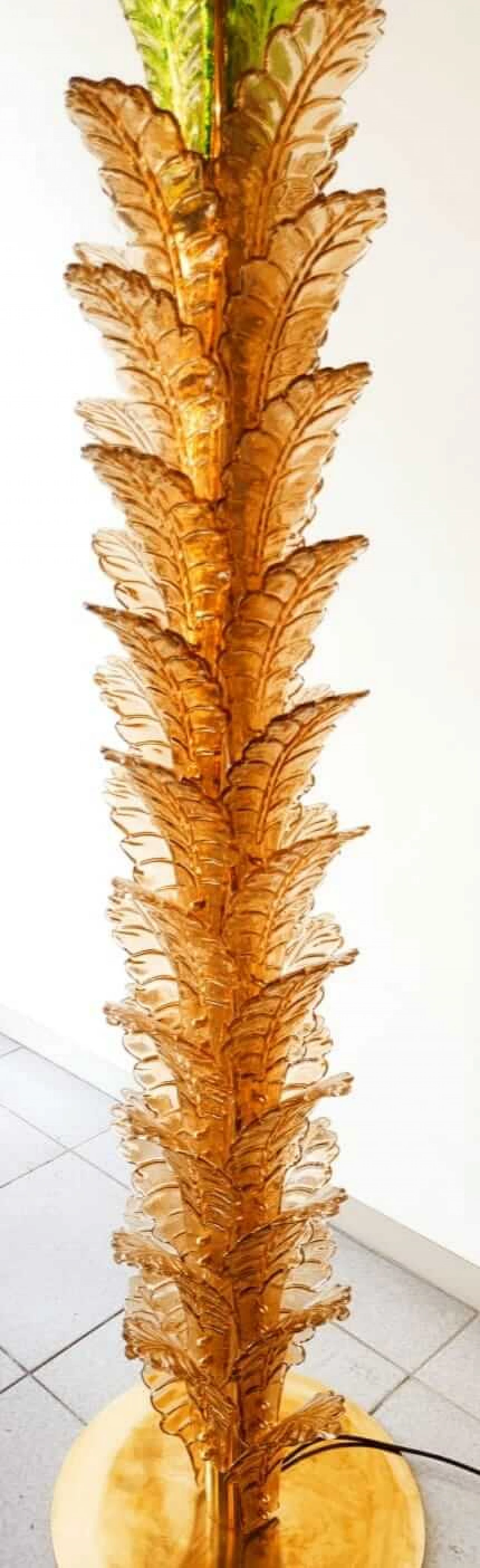 Brass and Murano glass palm lamp, 1970s 27
