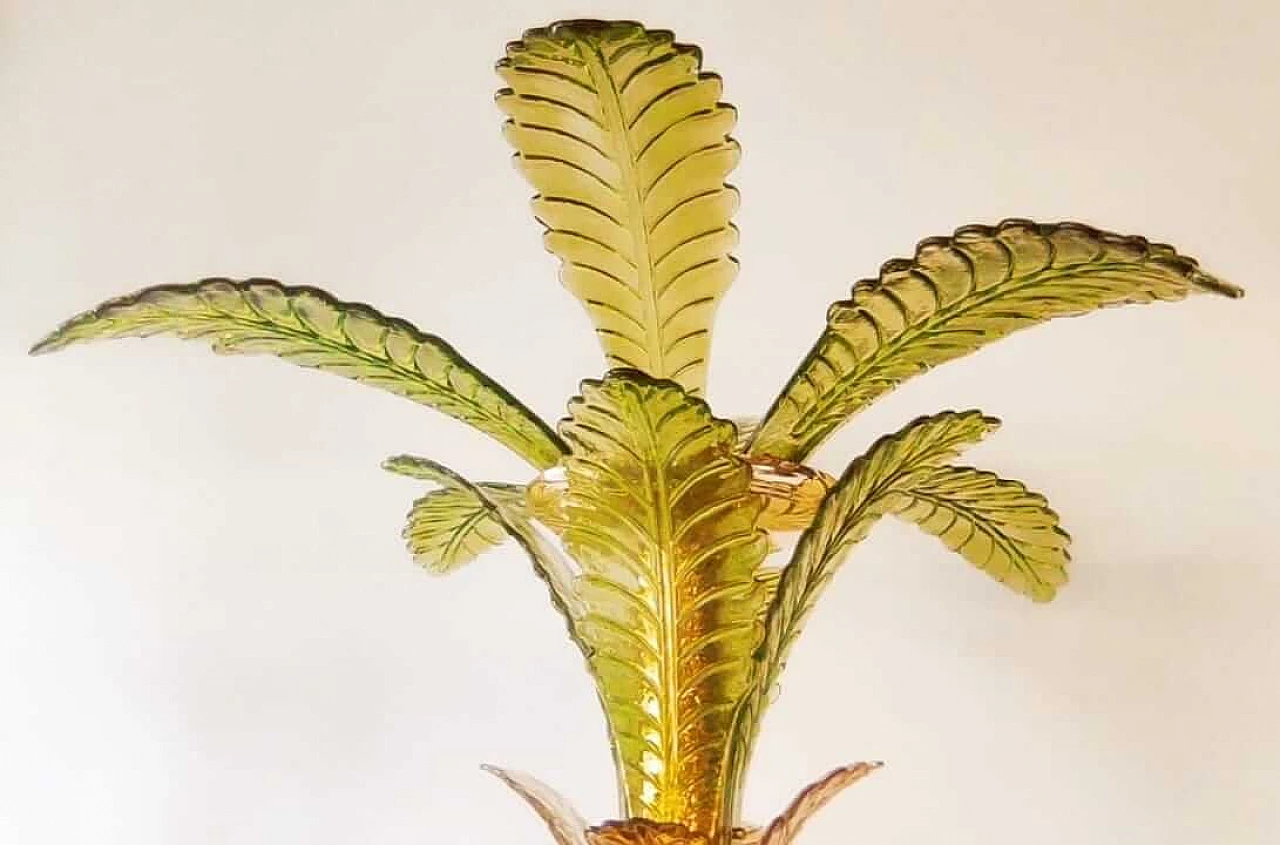 Brass and Murano glass palm lamp, 1970s 28
