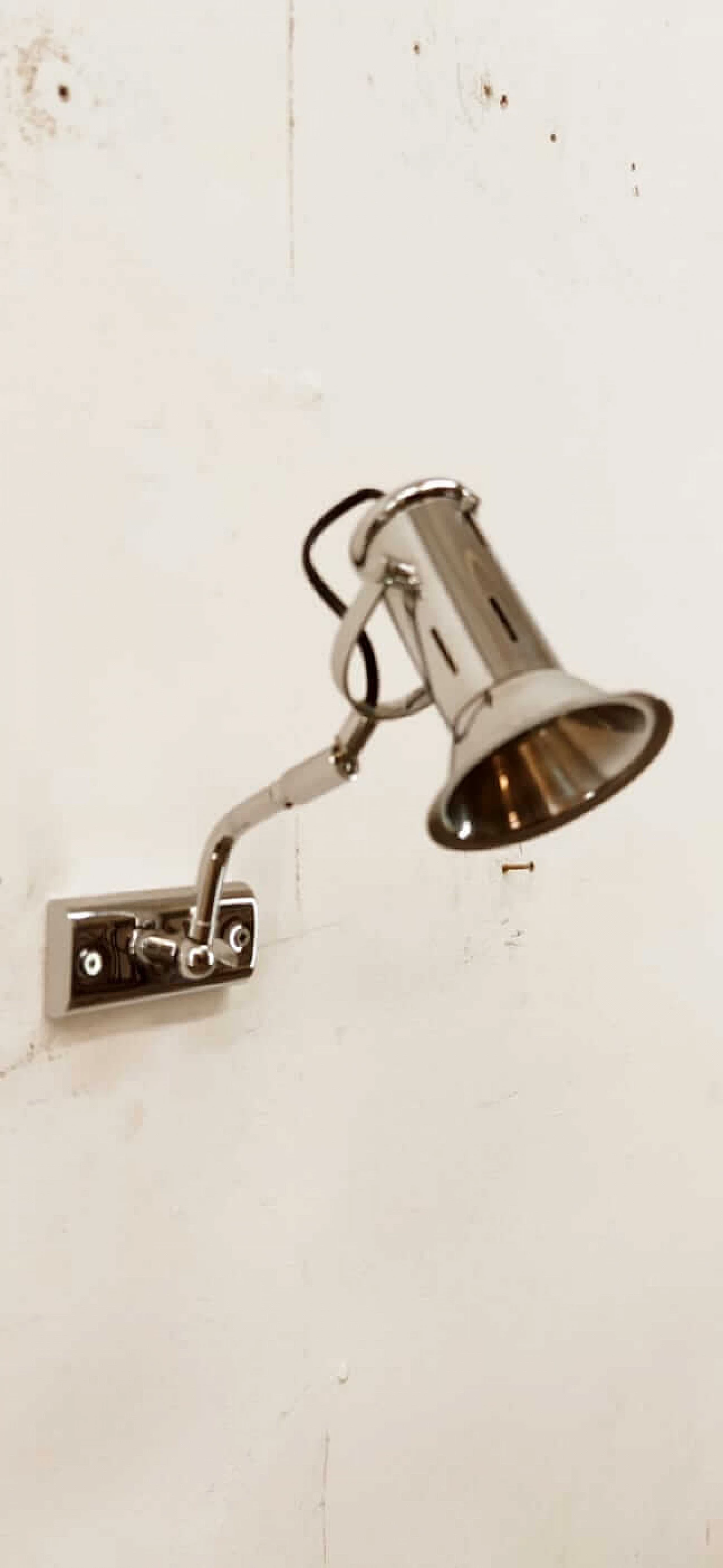 Adjustable chrome-plated brass wall light, 1970s 5