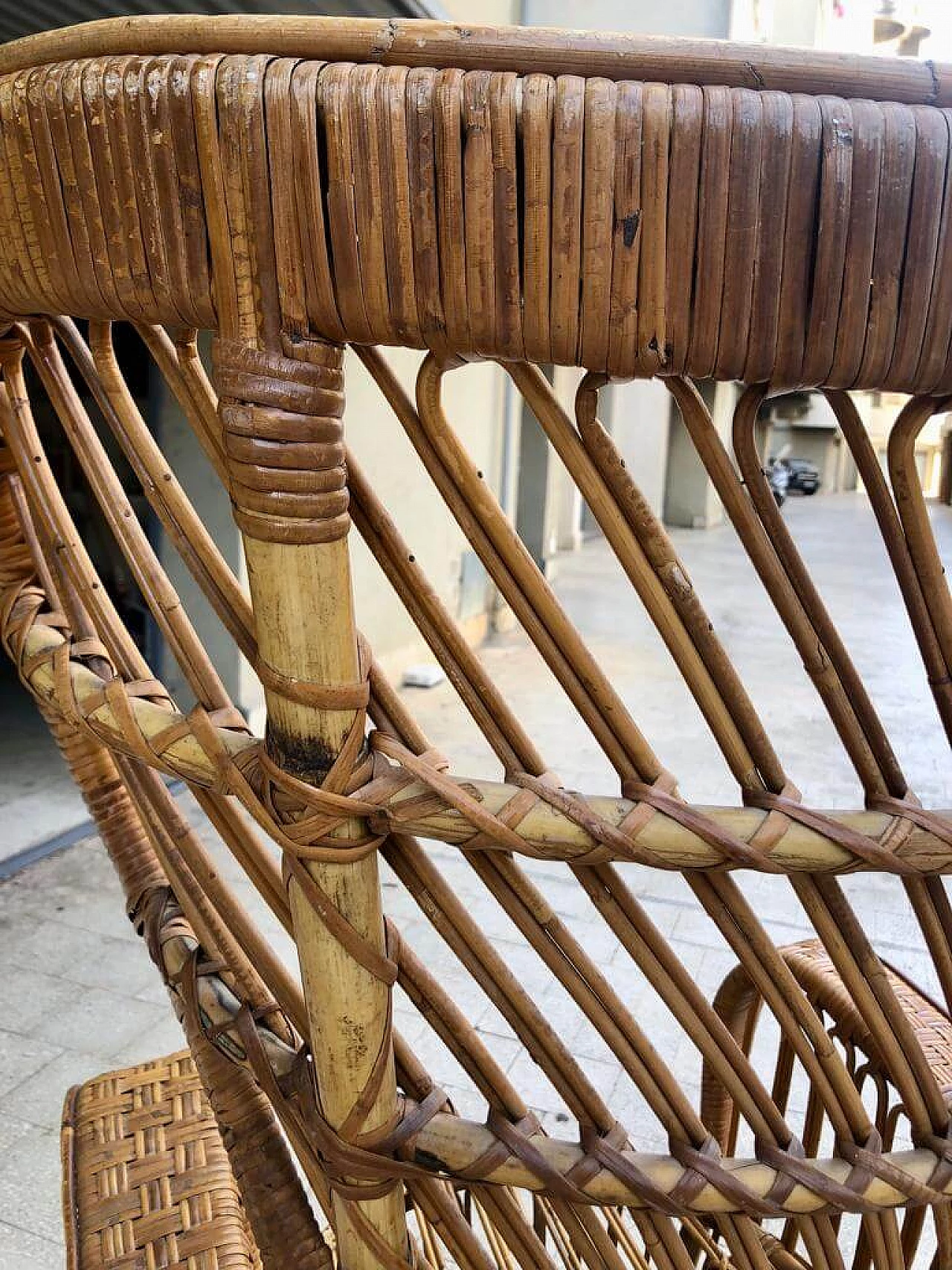 Rattan armchair by Lio Carminati and Gio Ponti for Bonacina, 1950s 7