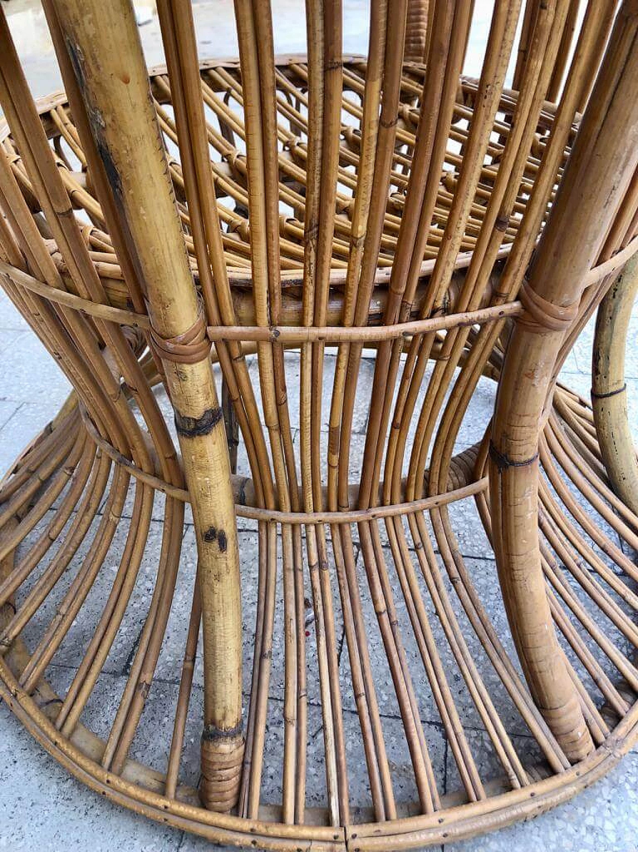 Rattan armchair by Lio Carminati and Gio Ponti for Bonacina, 1950s 8