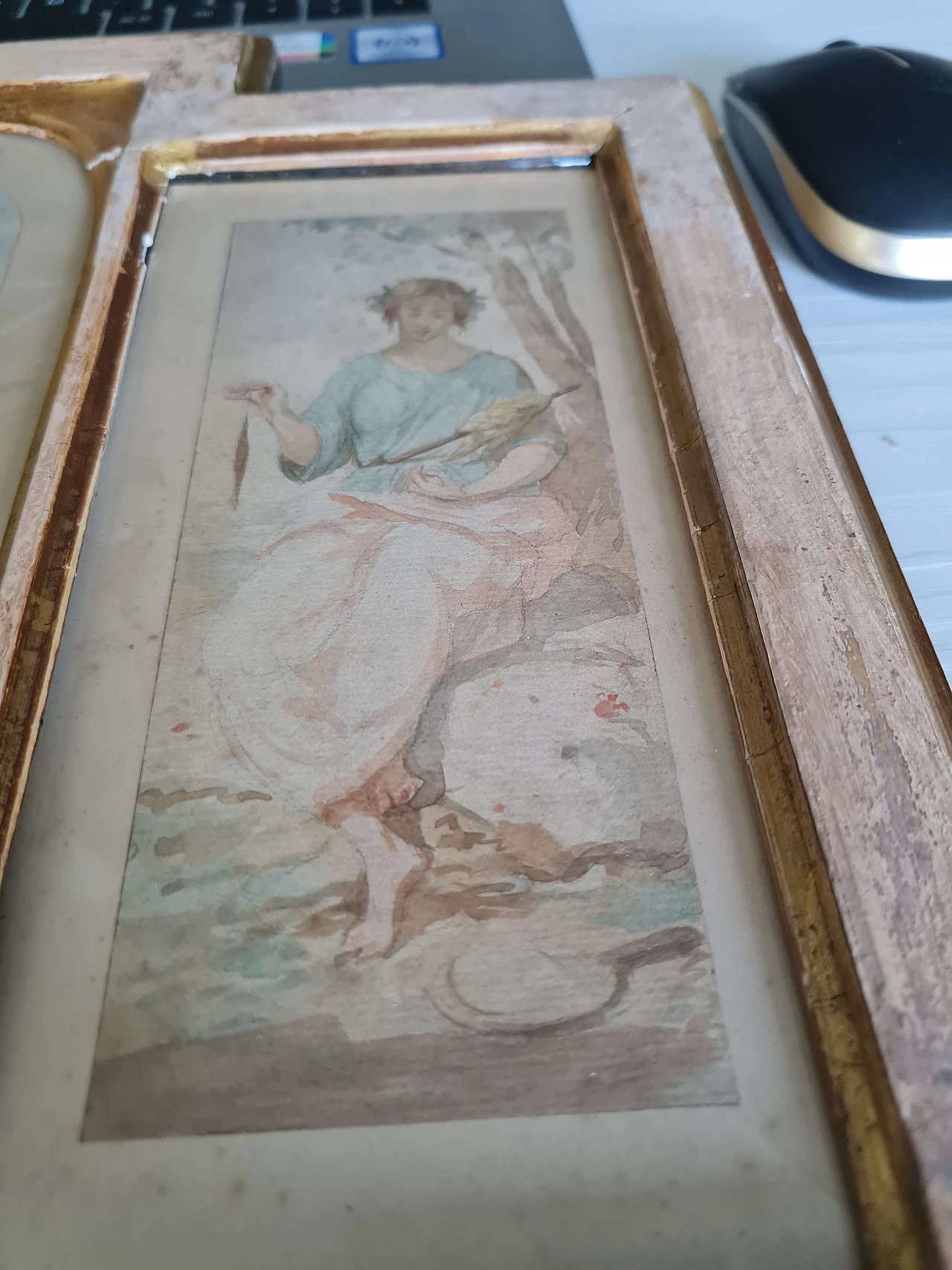 Trittico di acquerelli  firmati  Jean Louis Victor Viger du Vigneau 10