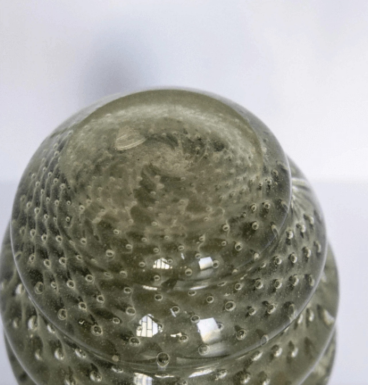 Vaso in vetro di Murano verde a forma di spirale, anni '60 6