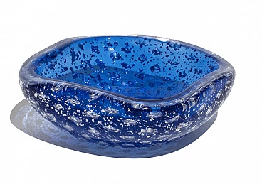 Bowl in blue Murano glass, 1960s