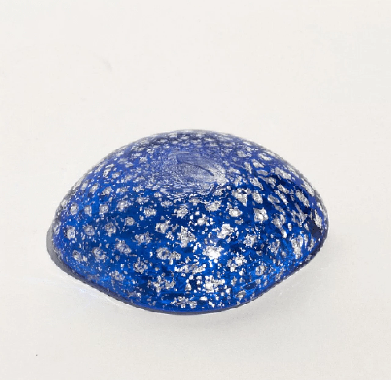Ciotola in vetro di Murano blu, anni '60 4