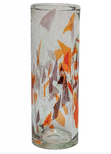 Vase in Murano glass with coriander decoration, 1960s