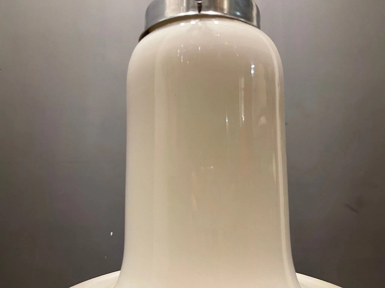 Murano glass and chrome-plated metal chandelier, 1960s 3