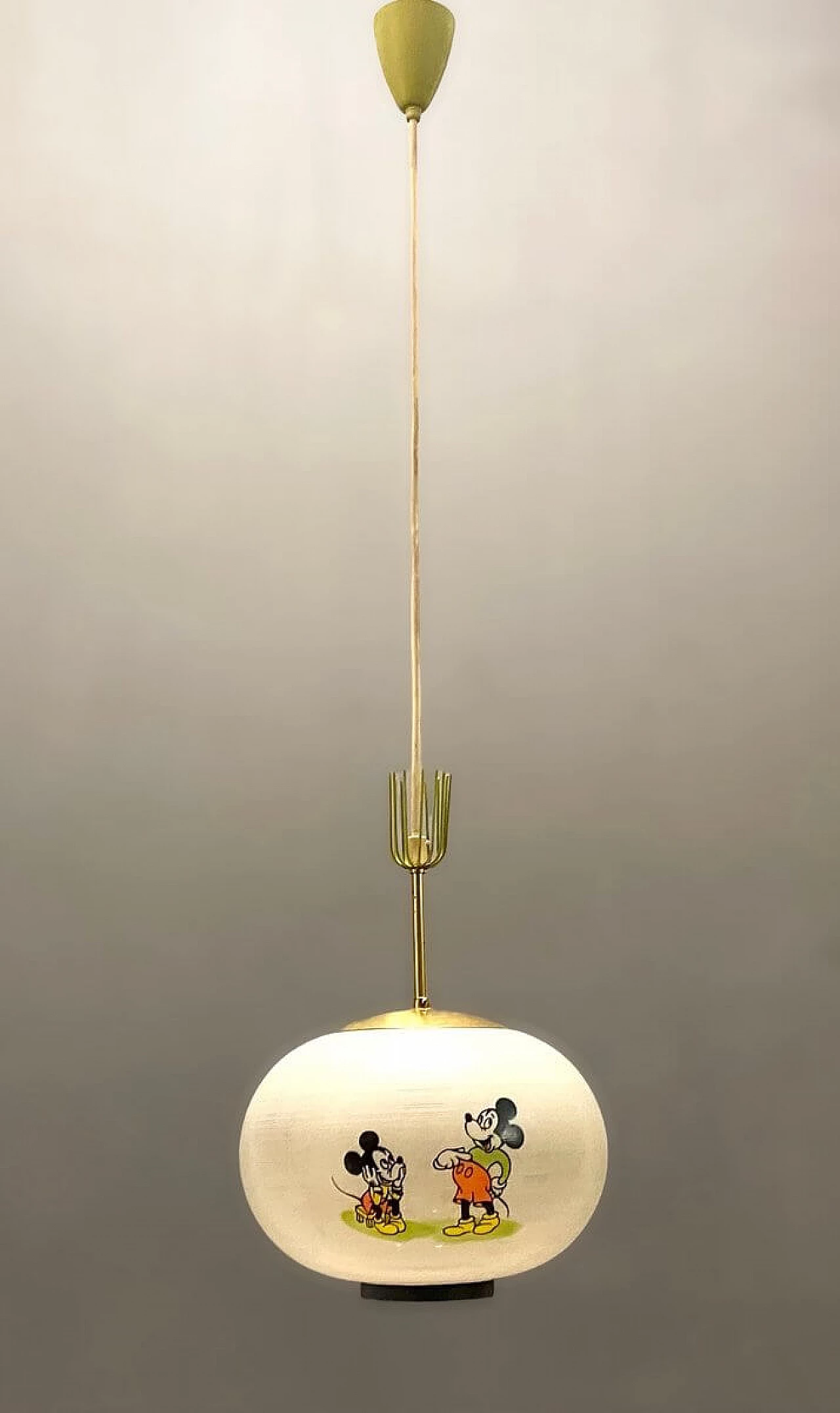 Lampadario con disegni Walt Disney attribuita a Doria Leuchten, anni '50 2
