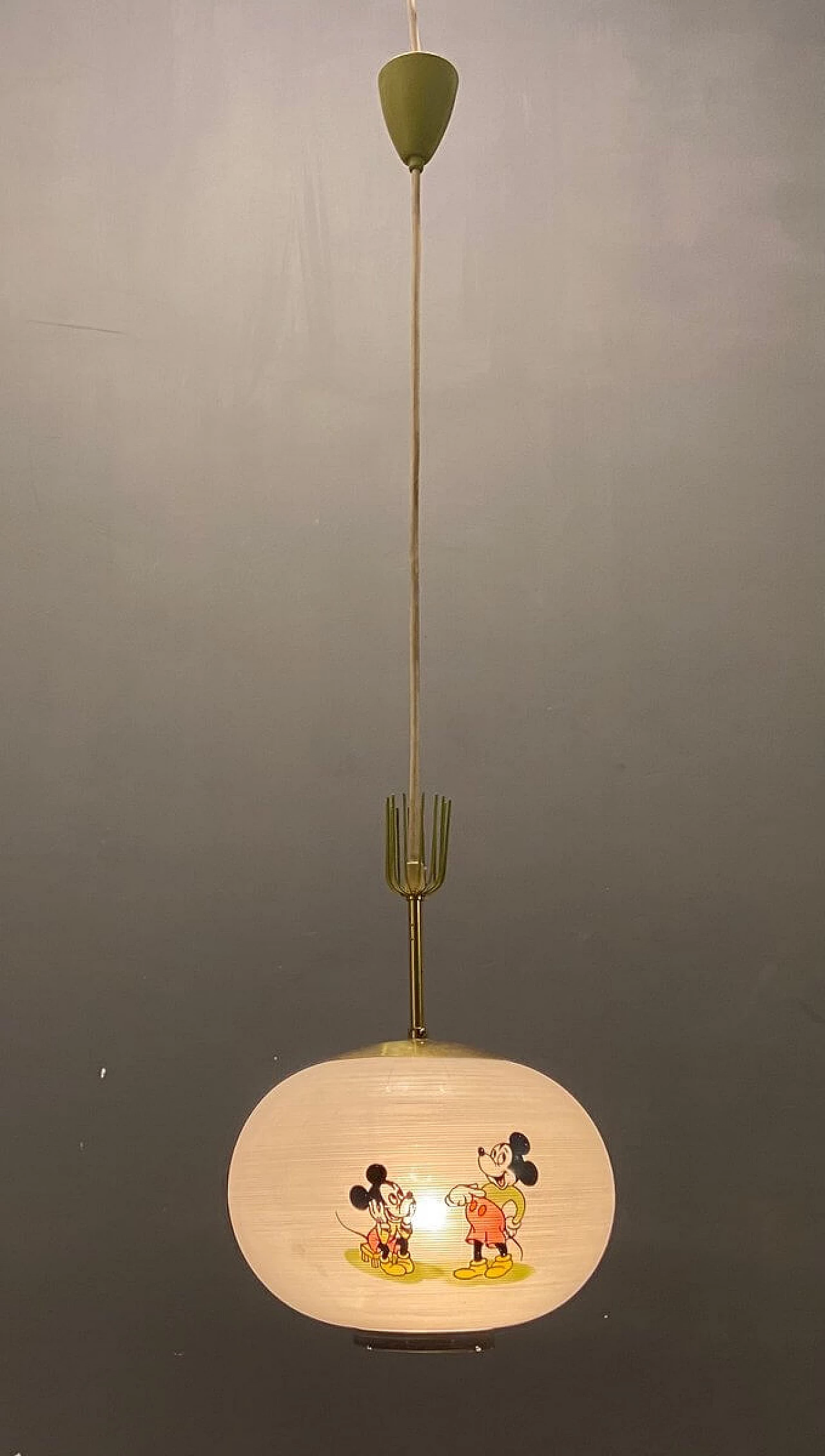 Lampadario con disegni Walt Disney attribuita a Doria Leuchten, anni '50 3