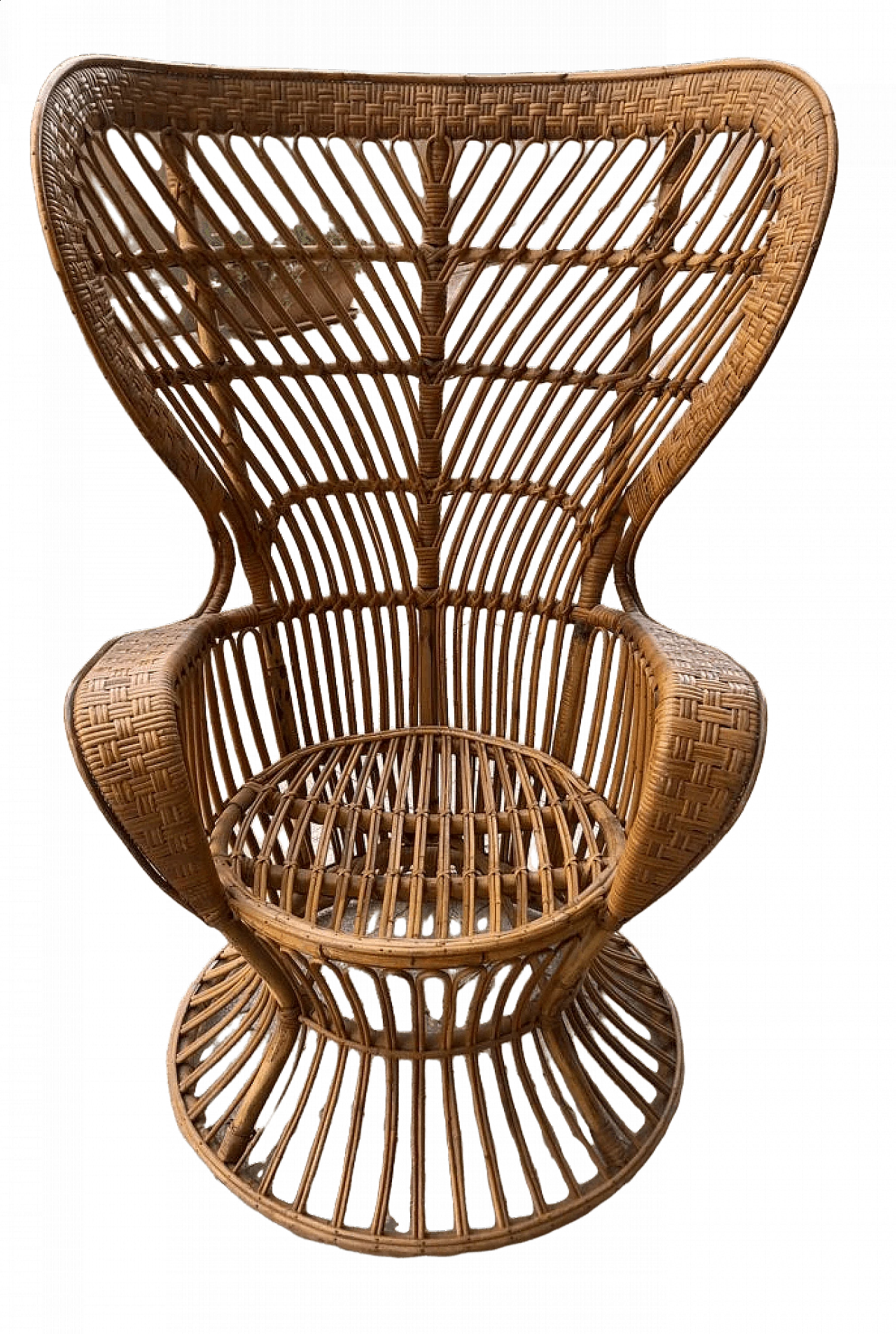 Rattan armchair by Lio Carminati and Gio Ponti for Bonacina, 1950s 11
