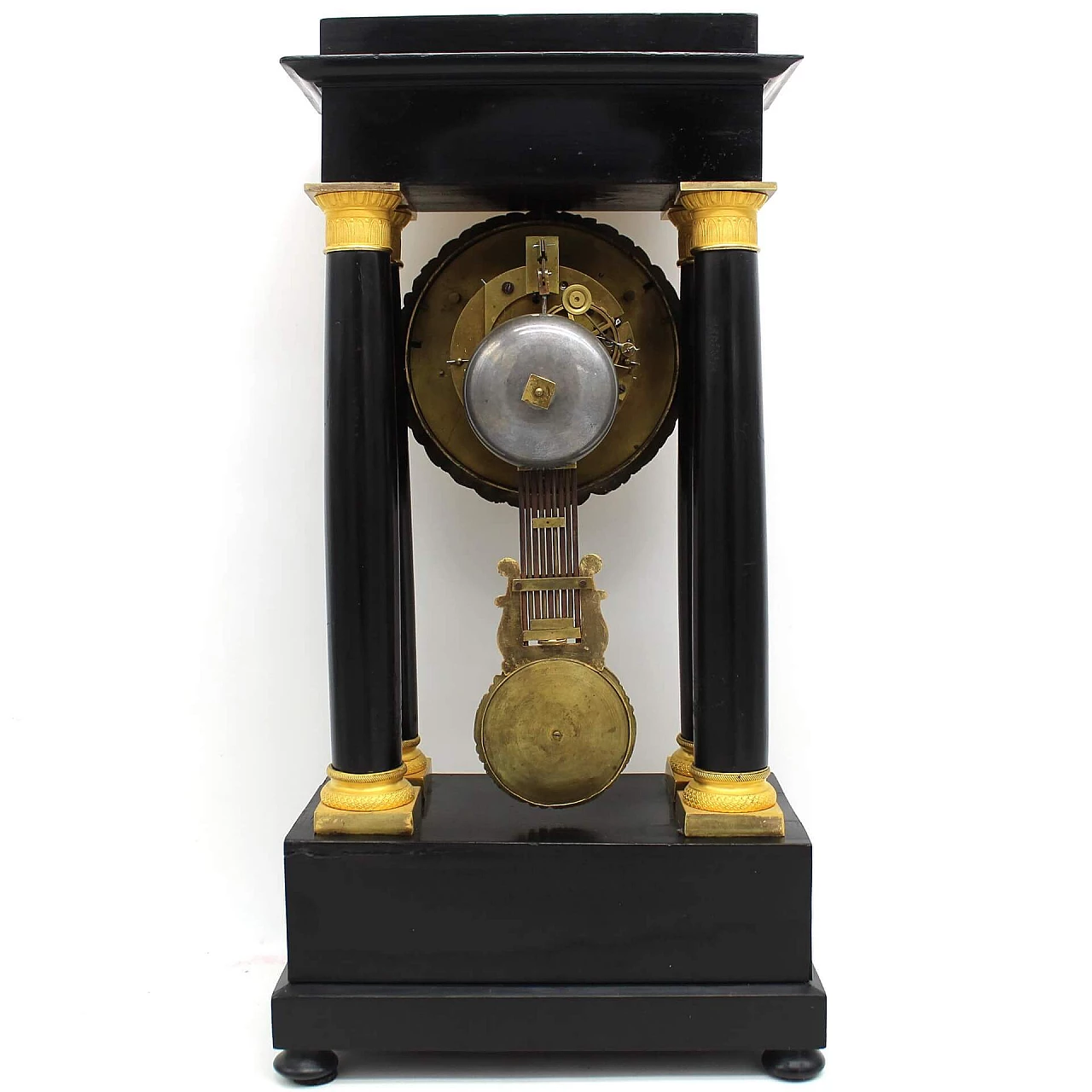 Empire style pendulum clock in ebonized wood, early 19th century 7