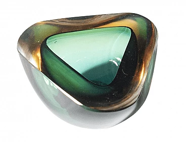 Triangular ashtray in colored Murano glass, 1960s