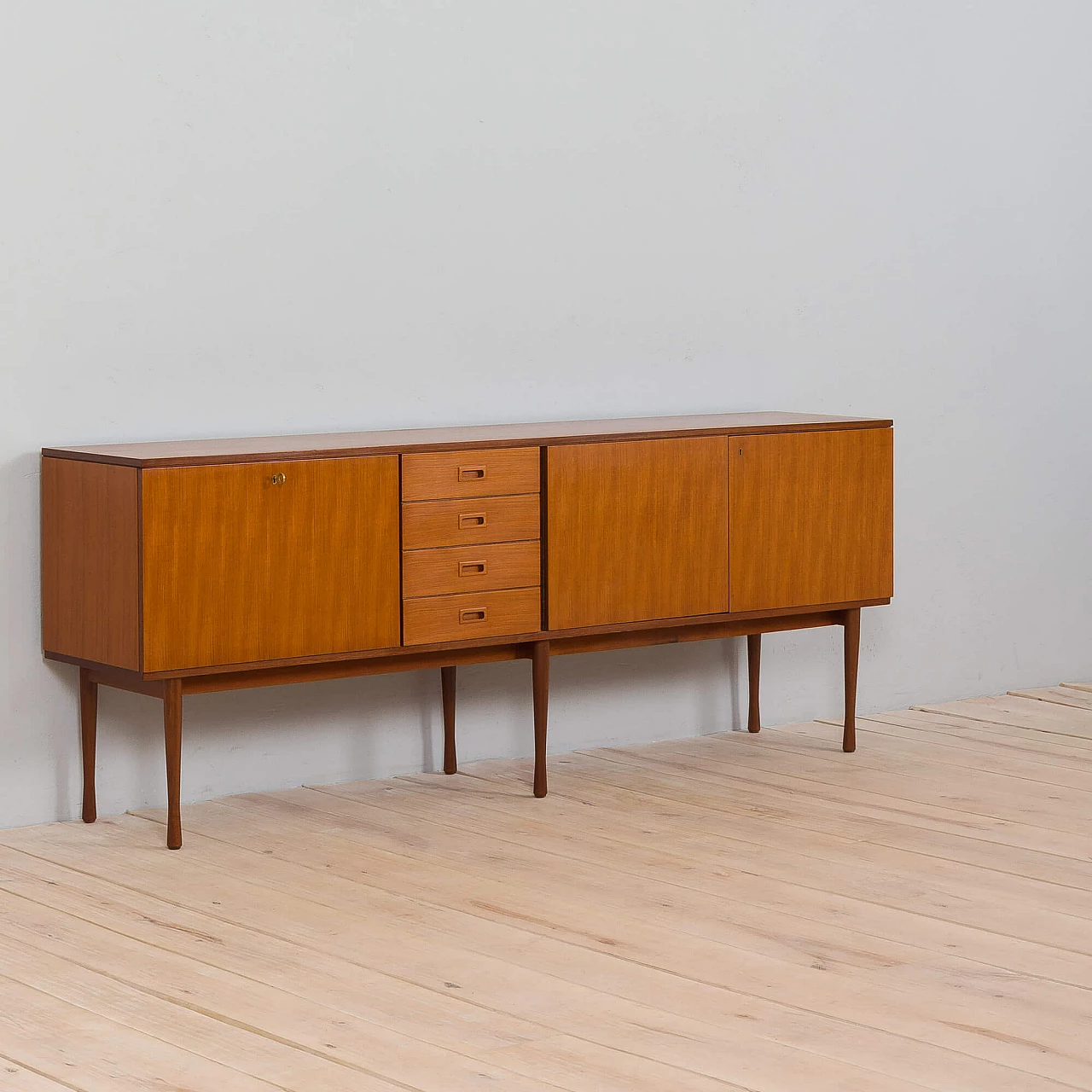 Extra-long teak sideboard by Ima Mobili, 1970s 5