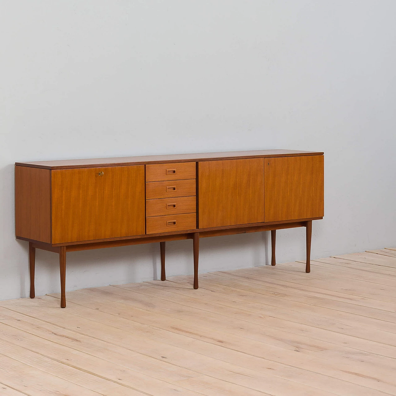 Credenza extra lunga in teak di Ima Mobili, anni '70 5