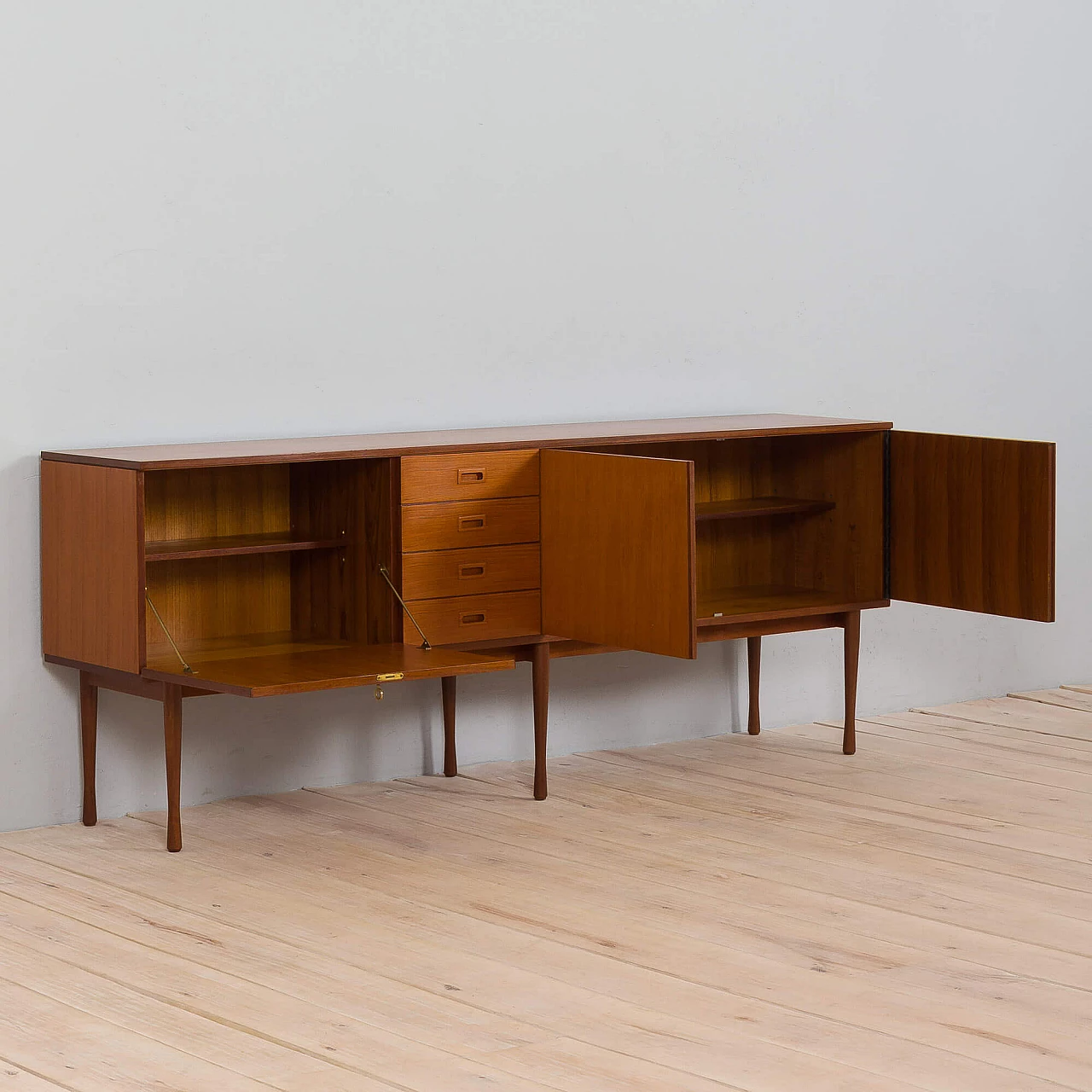 Credenza extra lunga in teak di Ima Mobili, anni '70 7