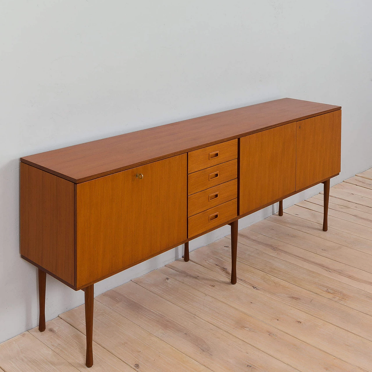 Extra-long teak sideboard by Ima Mobili, 1970s 9