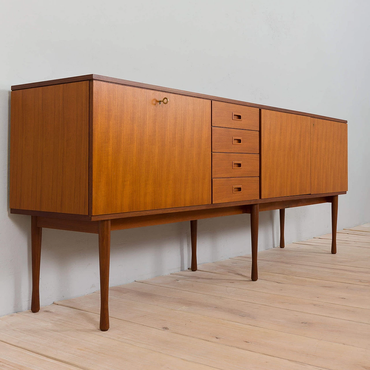 Extra-long teak sideboard by Ima Mobili, 1970s 10