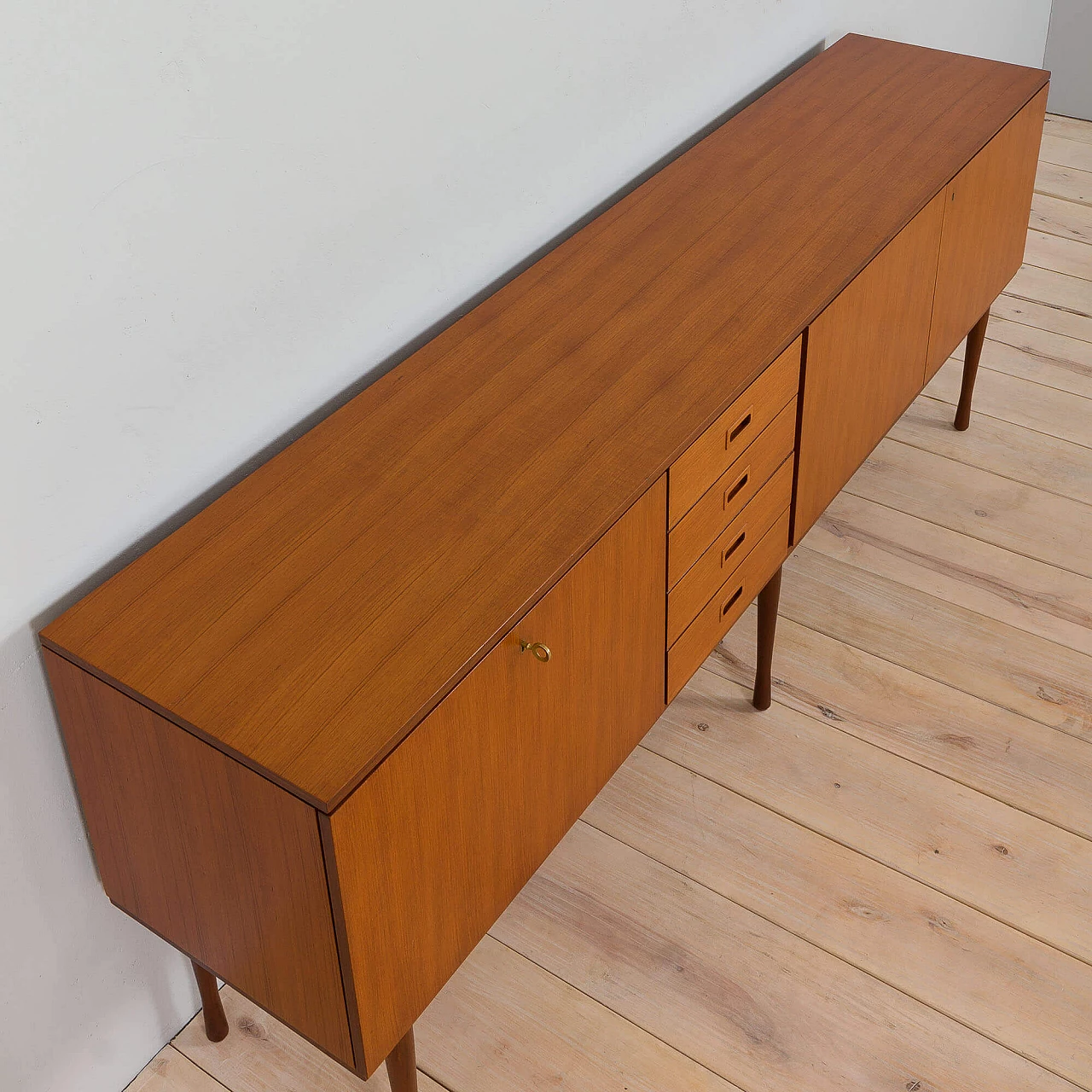 Extra-long teak sideboard by Ima Mobili, 1970s 11