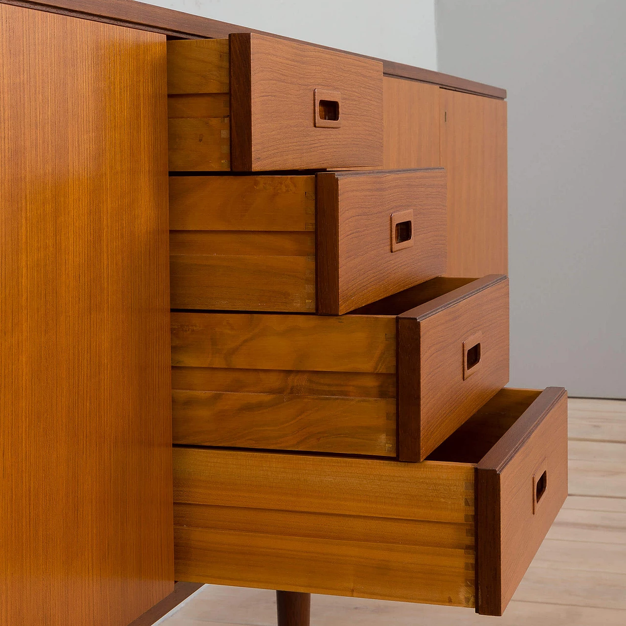 Extra-long teak sideboard by Ima Mobili, 1970s 12
