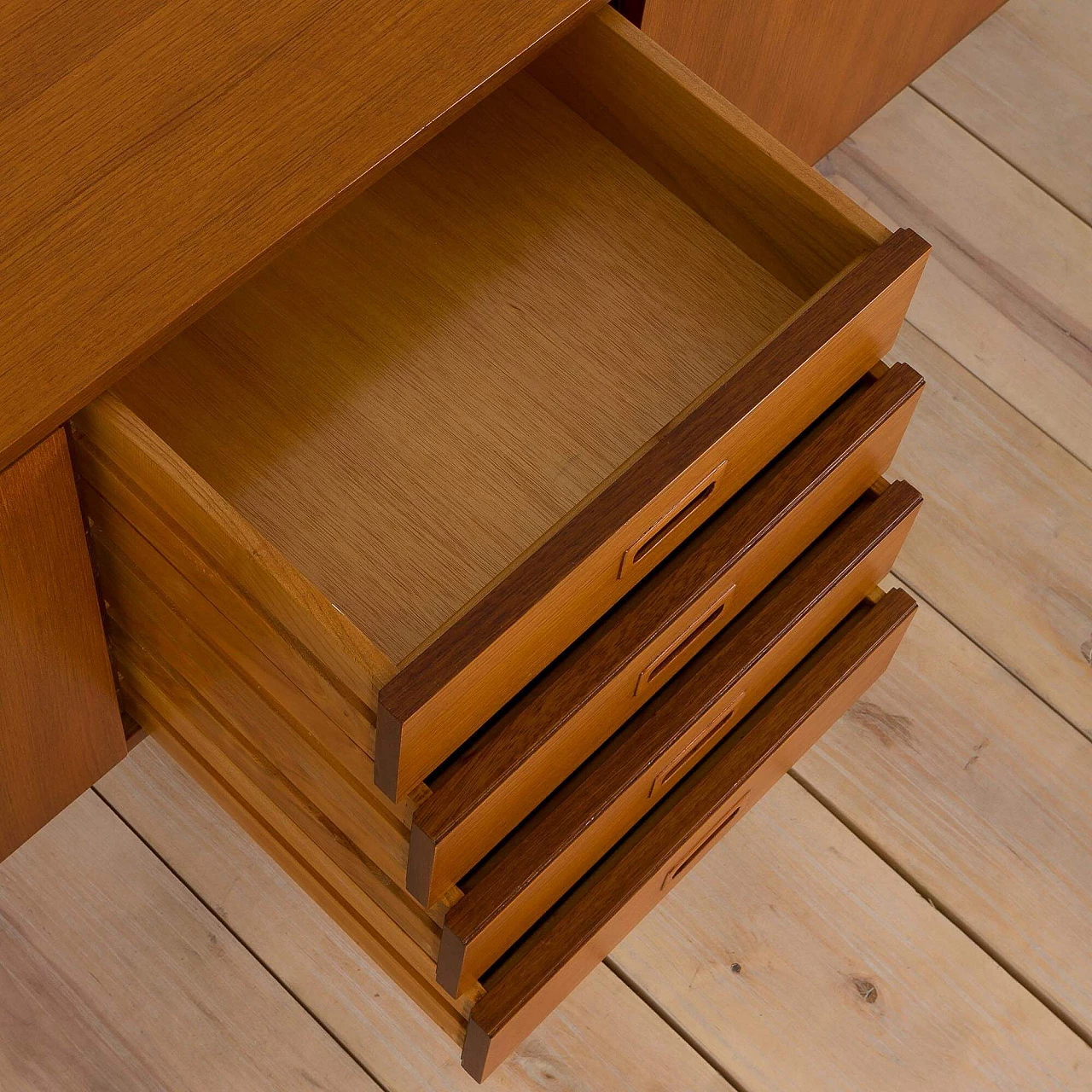 Extra-long teak sideboard by Ima Mobili, 1970s 13