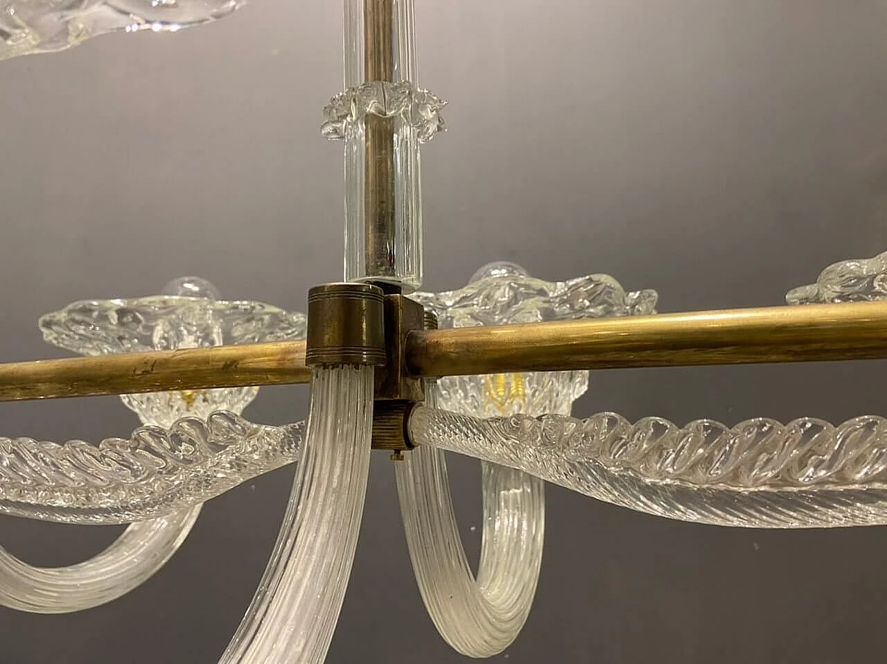 Murano glass chandelier by Barovier, 1920s 4