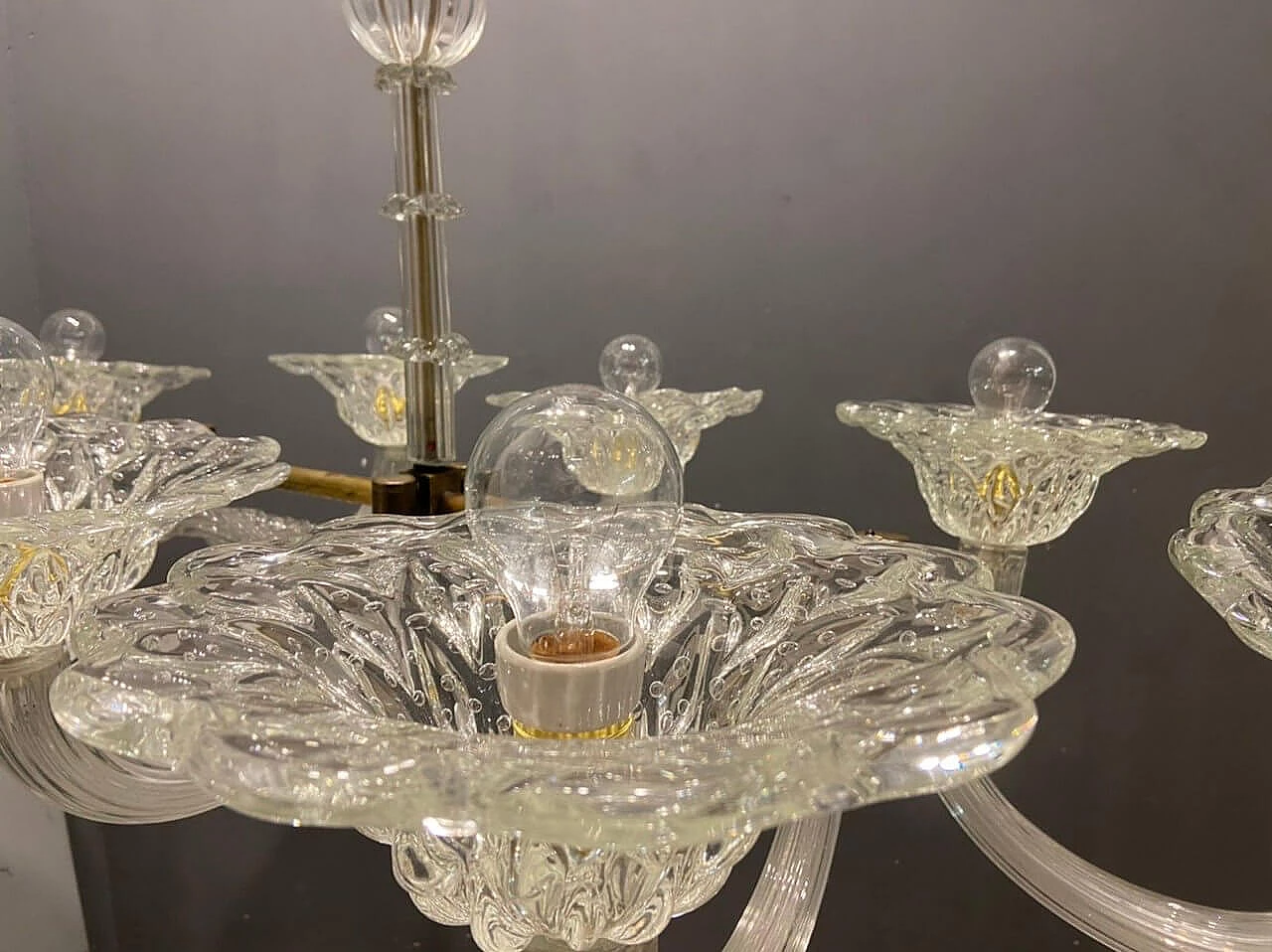 Murano glass chandelier by Barovier, 1920s 5