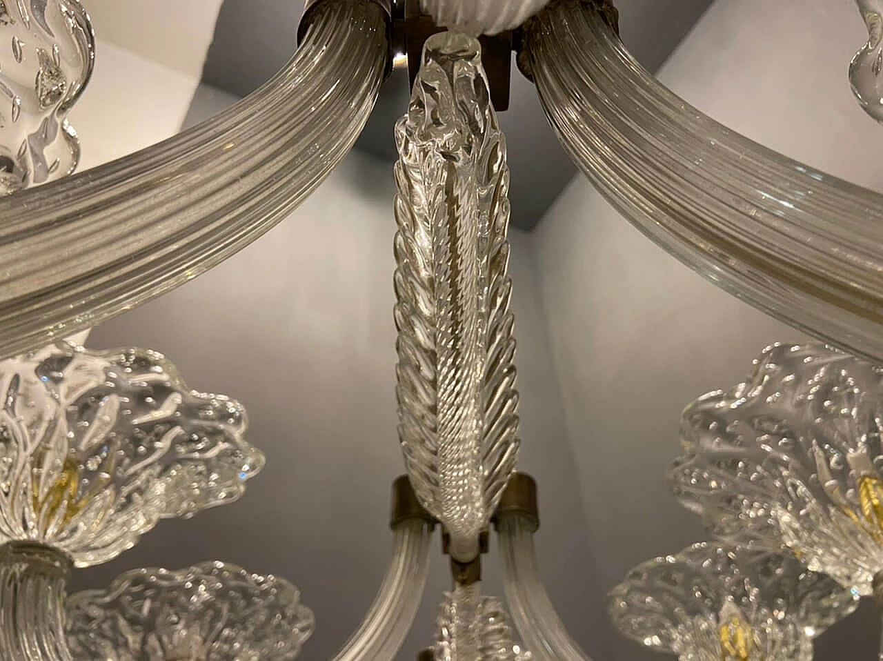 Murano glass chandelier by Barovier, 1920s 6
