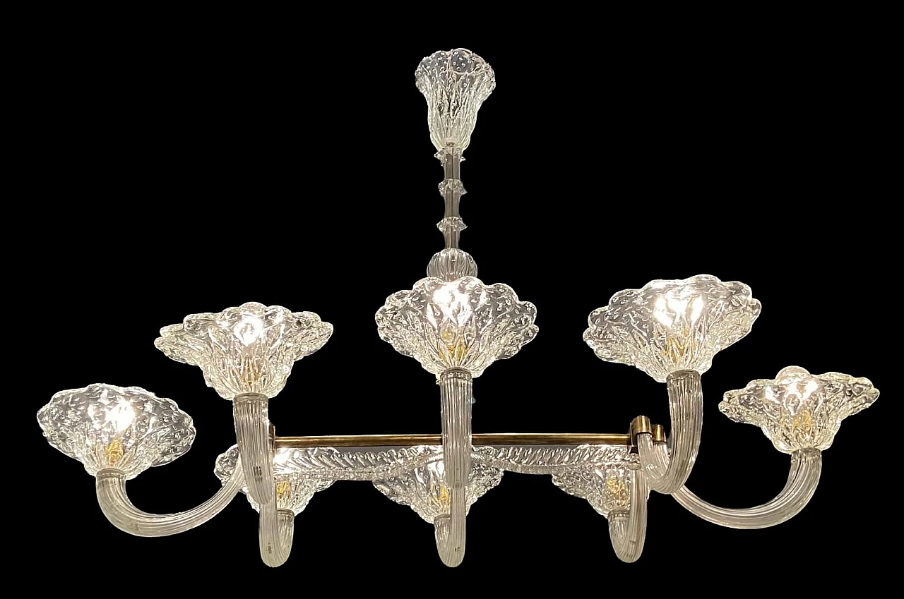 Murano glass chandelier by Barovier, 1920s 10