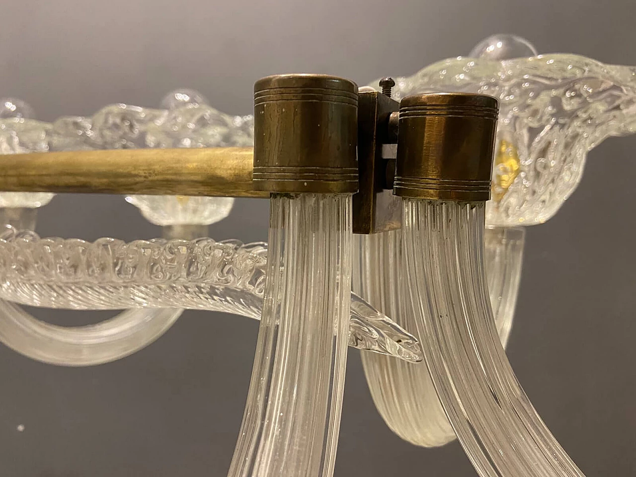 Murano glass chandelier by Barovier, 1920s 11