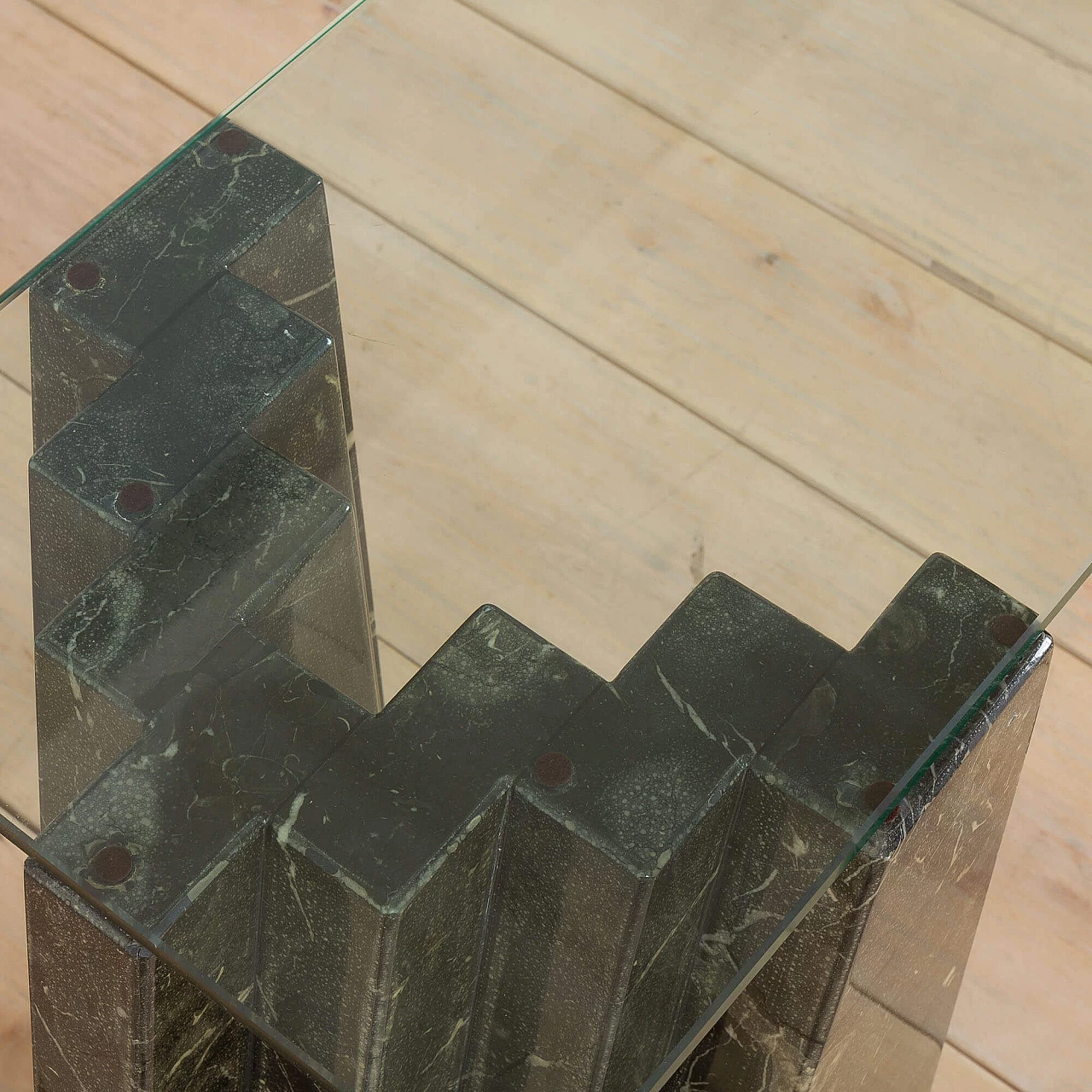 Marble and glass console table in the style of Carlo Scarpa by Cattelan, 1970s 7