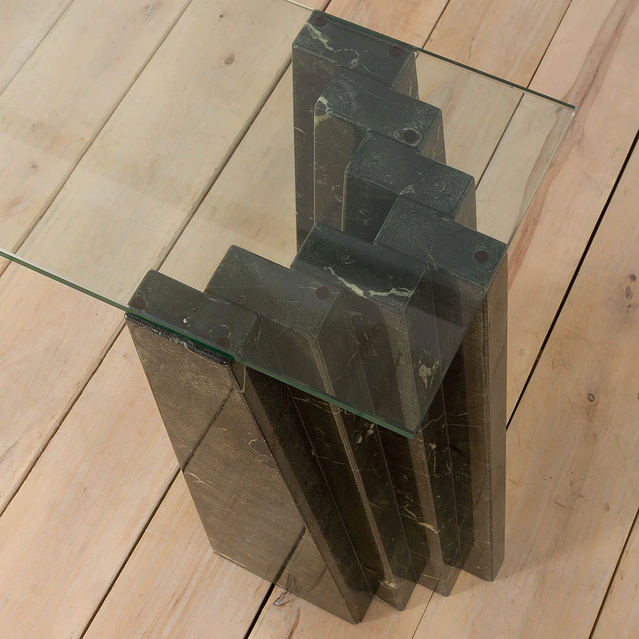 Marble and glass console table in the style of Carlo Scarpa by Cattelan, 1970s 12