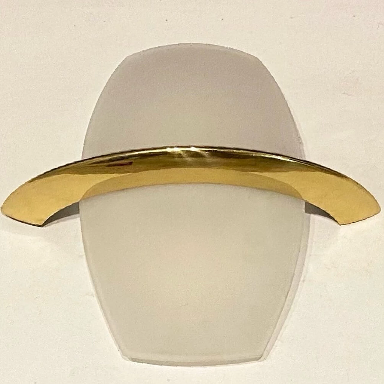 3 Satin-finished glass wall lights, 1980s 1