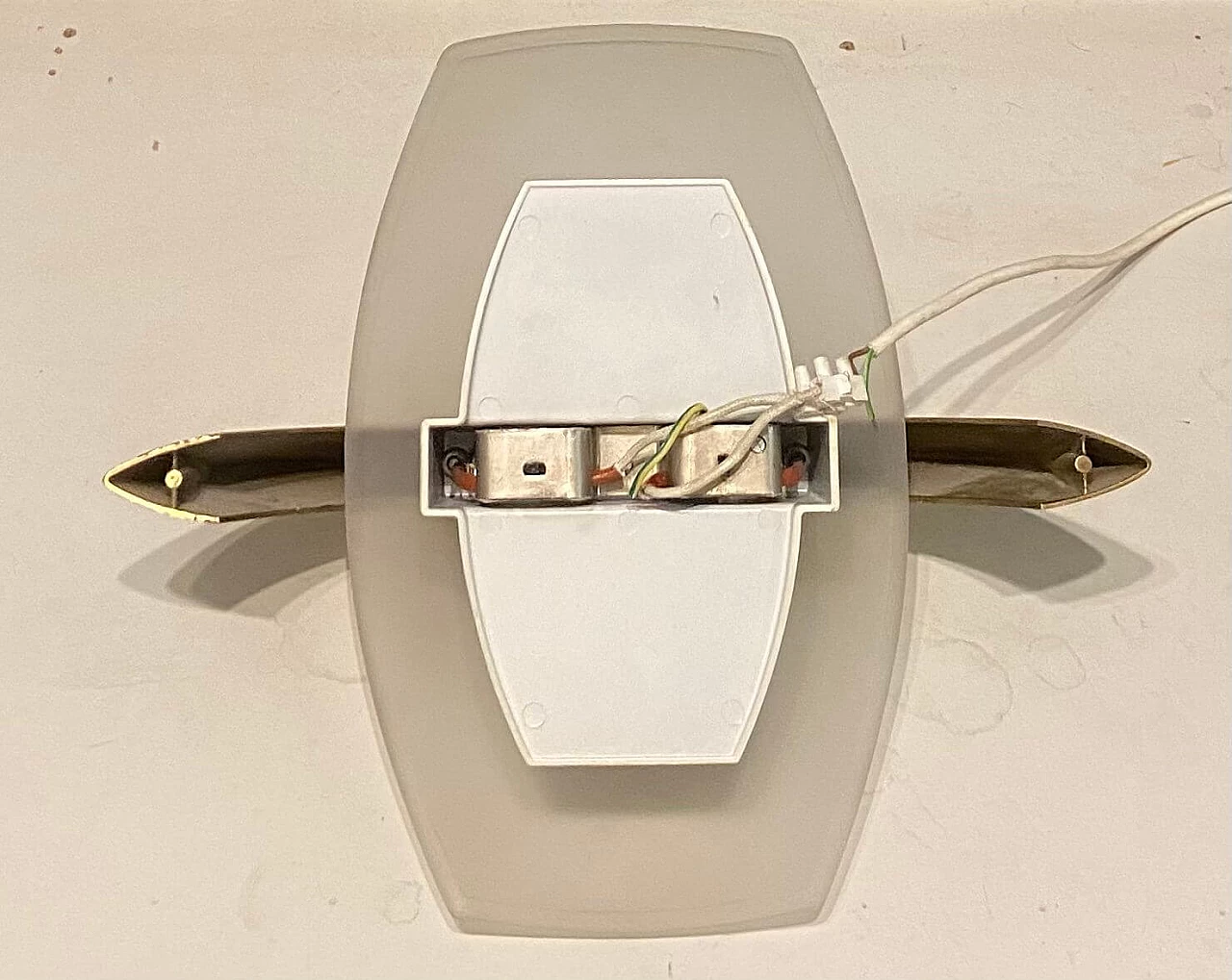 3 Satin-finished glass wall lights, 1980s 2