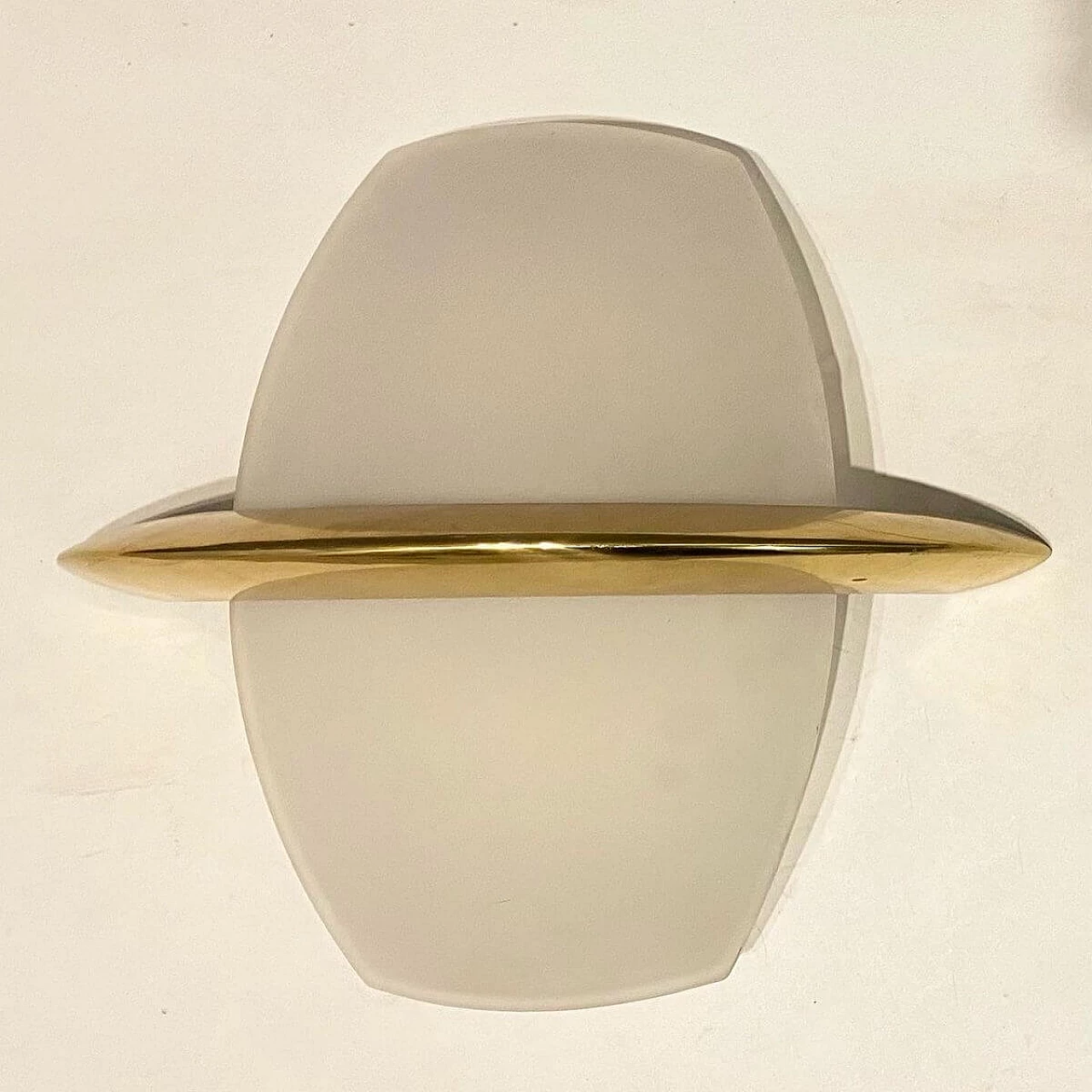 3 Satin-finished glass wall lights, 1980s 7
