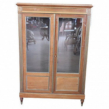 Mahogany display case with glass doors, early 20th century