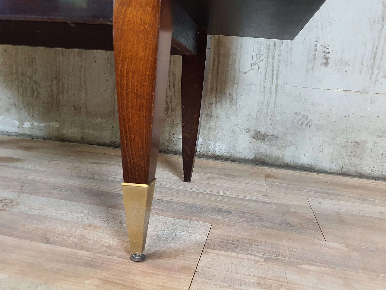 Rosewood showcase with glass shelves, 1950s 51