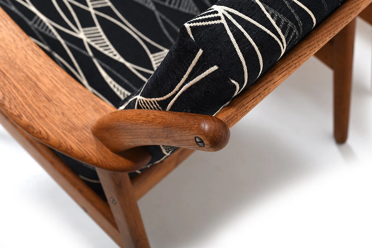 Pair of oak armchairs by Niels Koefoed, 1960s 8