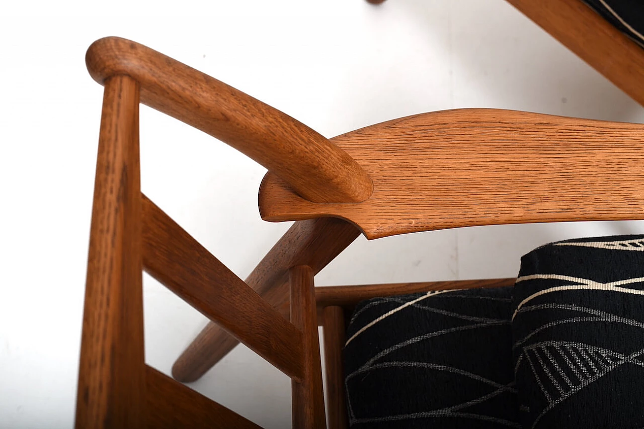 Pair of oak armchairs by Niels Koefoed, 1960s 11
