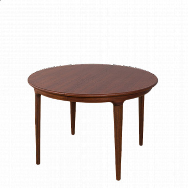 Rosewood round dining table by J. Andersen for Uldum Mobelfabrik, 1960s