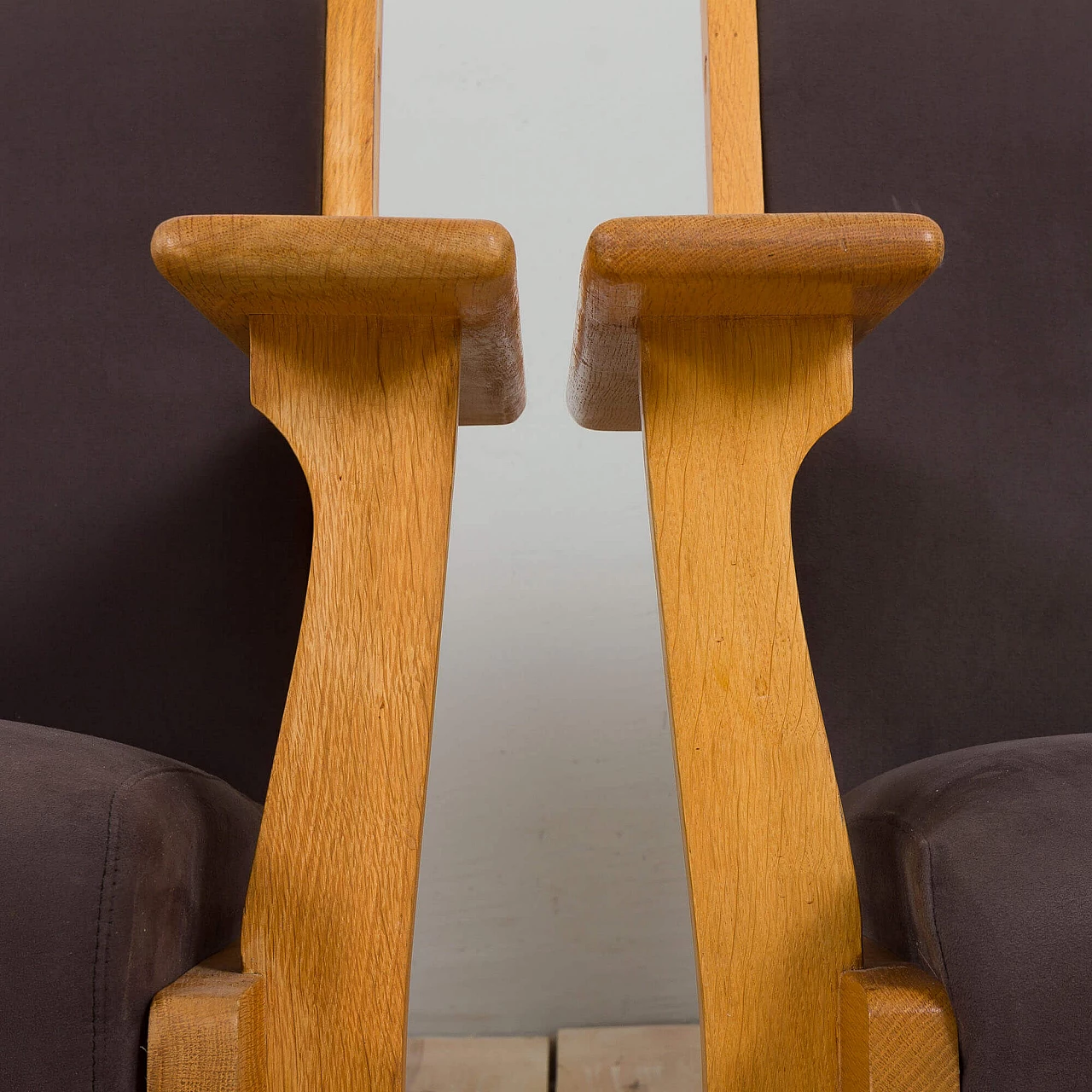 Pair of Easy Lounge armchairs in GE 181 oak by Hans Wegner for Getama, 1970s 13