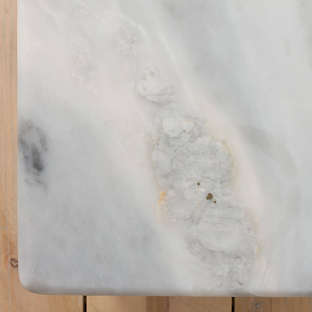 Tavolino da caffè in marmo di Carrara bianco con venature più scure, anni '80 8