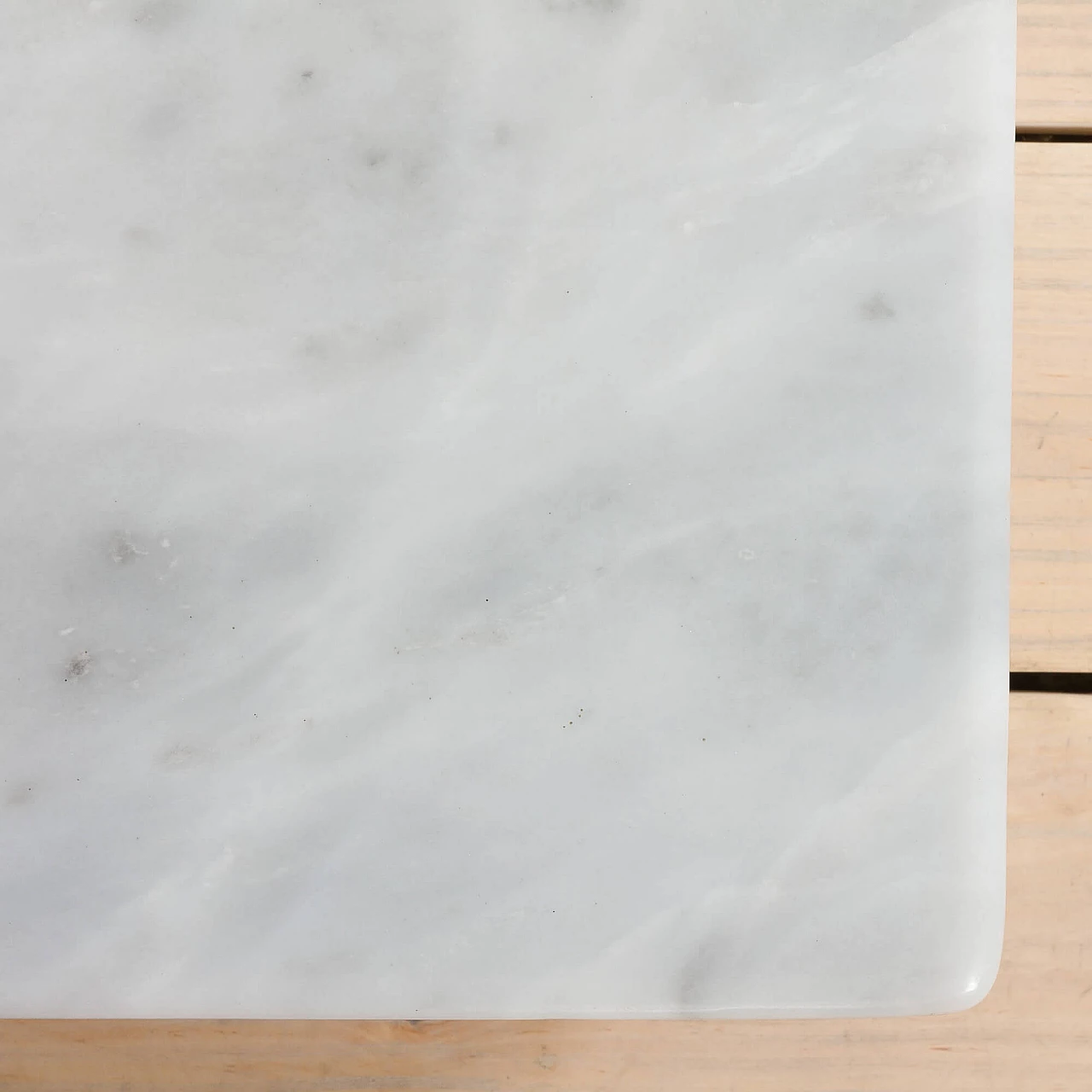 Tavolino da caffè in marmo di Carrara bianco con venature più scure, anni '80 9