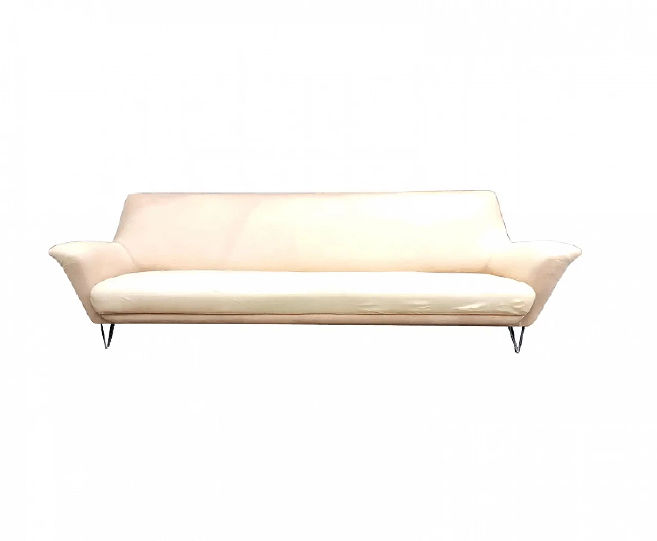Large beige sofa by Ico Parisi, 1950s 1