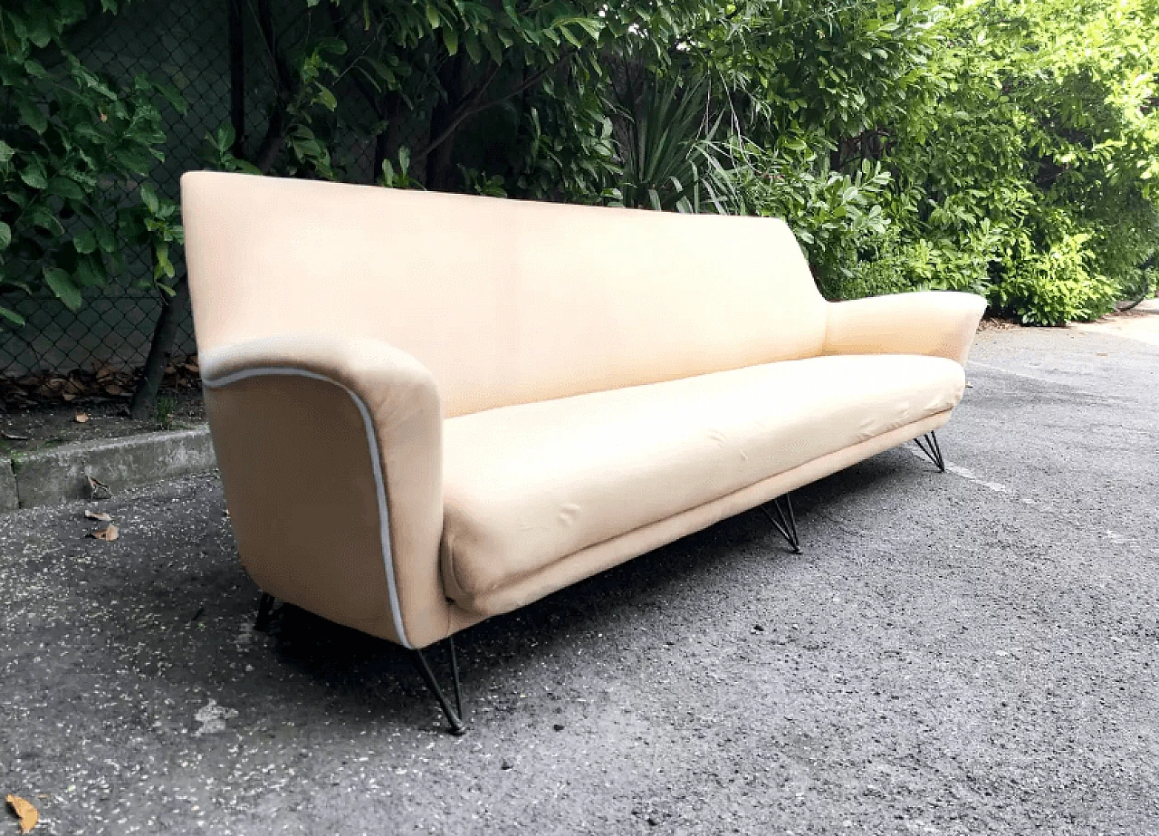 Large beige sofa by Ico Parisi, 1950s 2