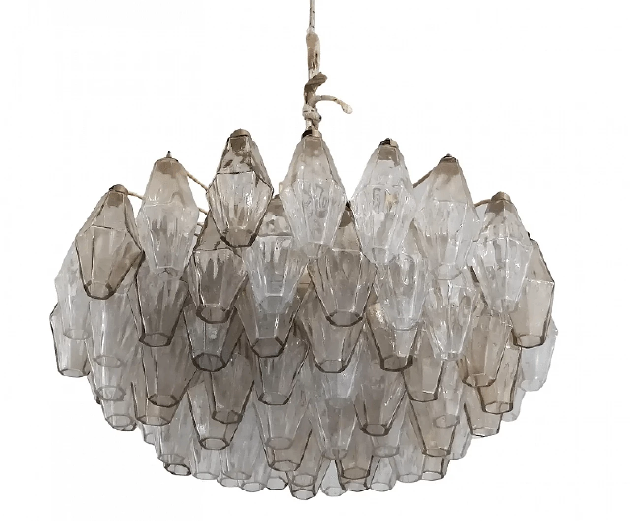 Lampadario Poliedri di Carlo Scarpa per Venini con 57 vetri di Murano, anni '60 1