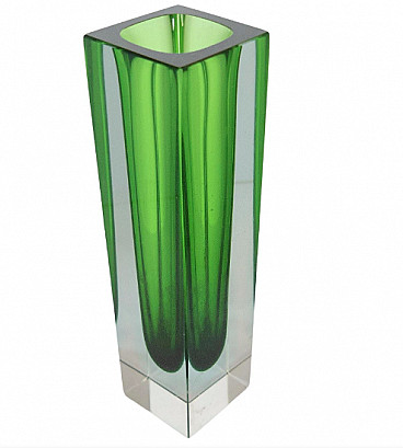 Vaso geometrico in vetro di Murano, anni '60